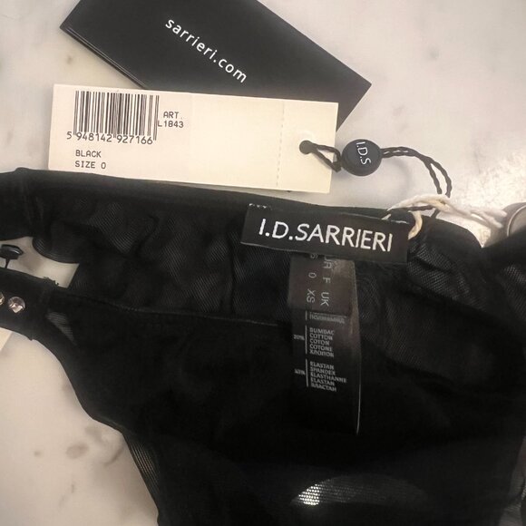 I.D. SARRIERI SWAROVSKI Nuit Interdit crystal-embellished tulle thong - BNWT XS - Picture 3 of 8